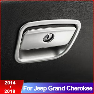 Pour Jeep Grand Cherokee 2014 2015 2016 2017 2018 Poignée de boîte de rangement de voiture Couvercle de vide-poches de porte Garnitures Accessoires de style automobile