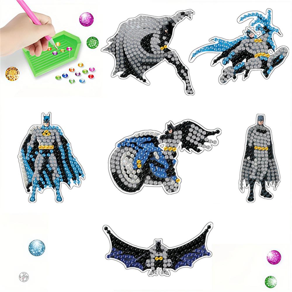 6pcs/Set Urban Hero Series Diamond Painting Magnets for Refrigerator Diamond Art Fridge Magnets for Adults Diamond Art Refrigerator Magnets Kits