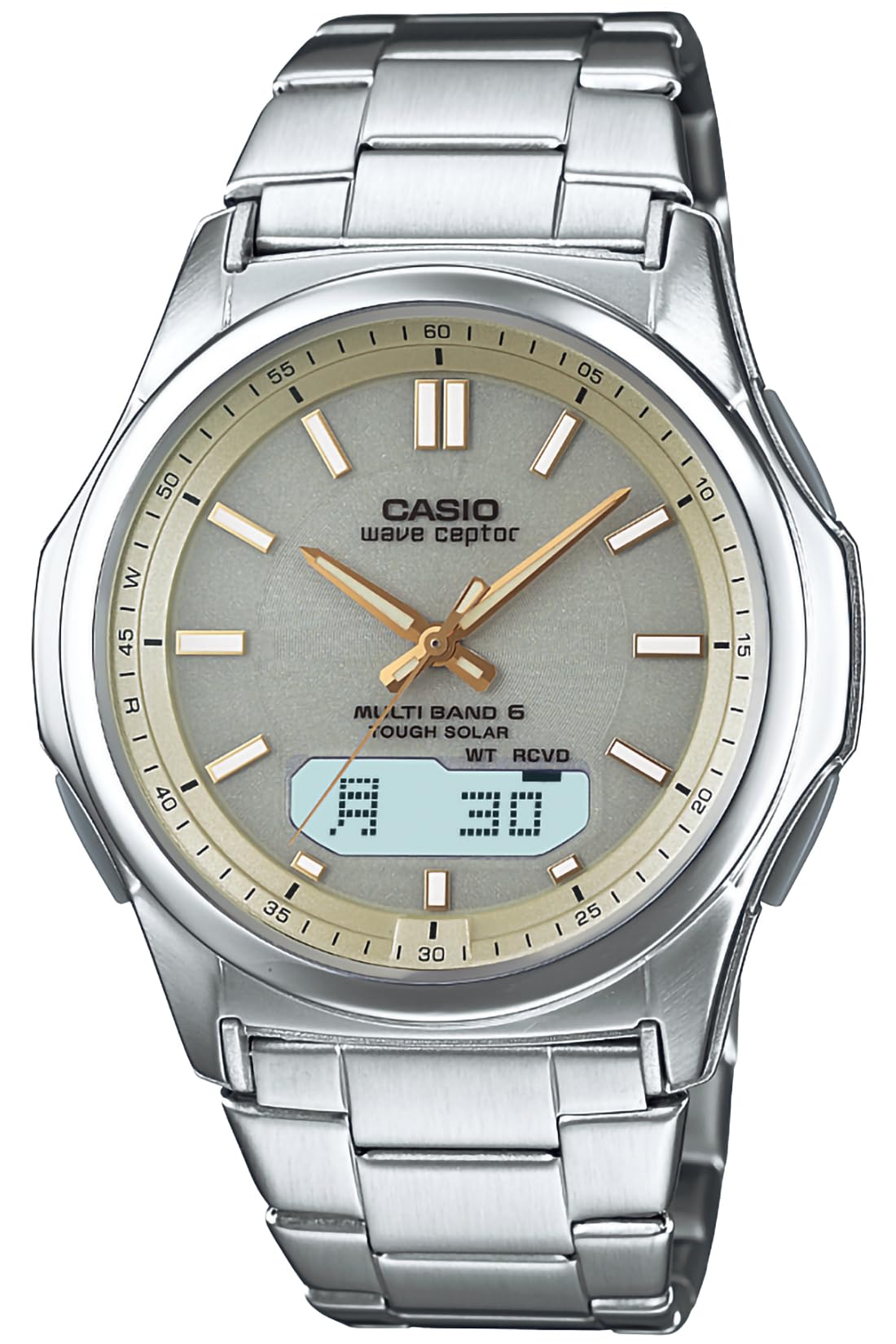 

[Casio] Часы Wave Ceptor [Отечественный оригинальный продукт] Радиоприемник на солнечной батарее WVA-M630D-9AJF Мужские серебристые