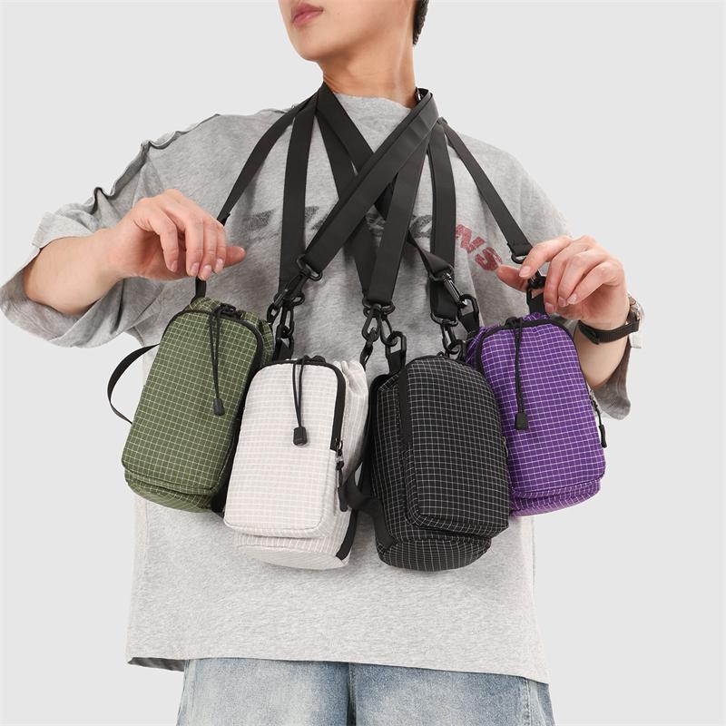 Karriertes kleines quadratisches Tasche Outdoor Sport Wasserflasche Handy Umhängetasche