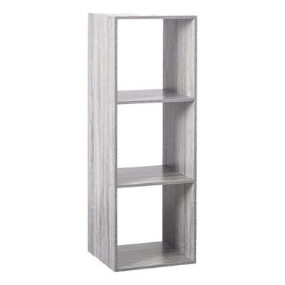 3-Compartment Column Shelf Mix "Oak Effect" Grey Atmosphera - -