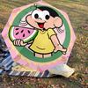 1PC Watermelon Circle Umbrella-8-Rib Reinforced, Automatic Open, Lightweight & Durable, Cute Fashion Accessory for Outdoor-W9287