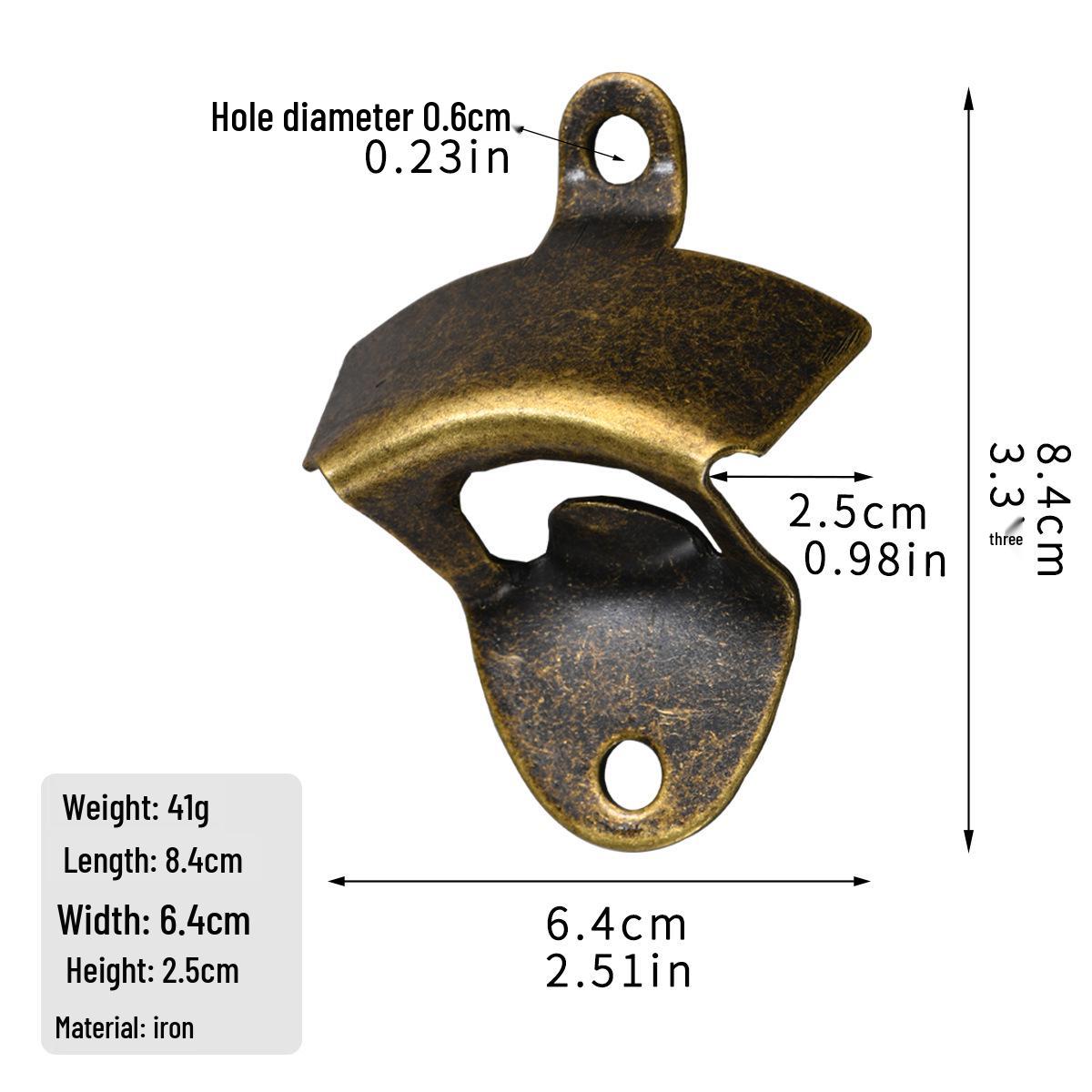 Jingmao Antique-Style Iron Wall-Mounted Beer Bottle Opener