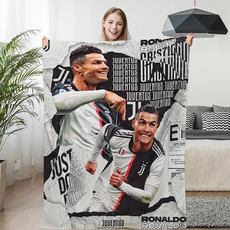 Fleece Blanket Sofa Winter Warm C-Cristiano Ronaldo Knee Bed Camping Flannel Fluffy Soft Blankets King Size Microfiber Bedding