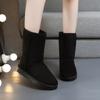 Autumn and winter snow cotton boots public height, thermal shoes thickened and velvet large medium tube thermal shoes suede