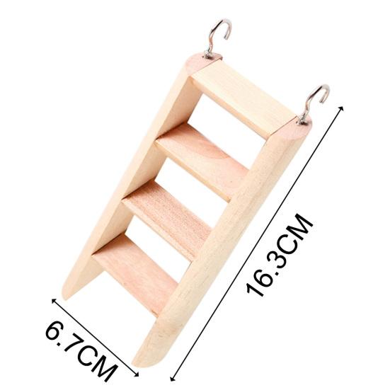 Wooden Climbing Ladder Hamster Guinea Pig Mouse Playing Toy Pet Cage Ornament