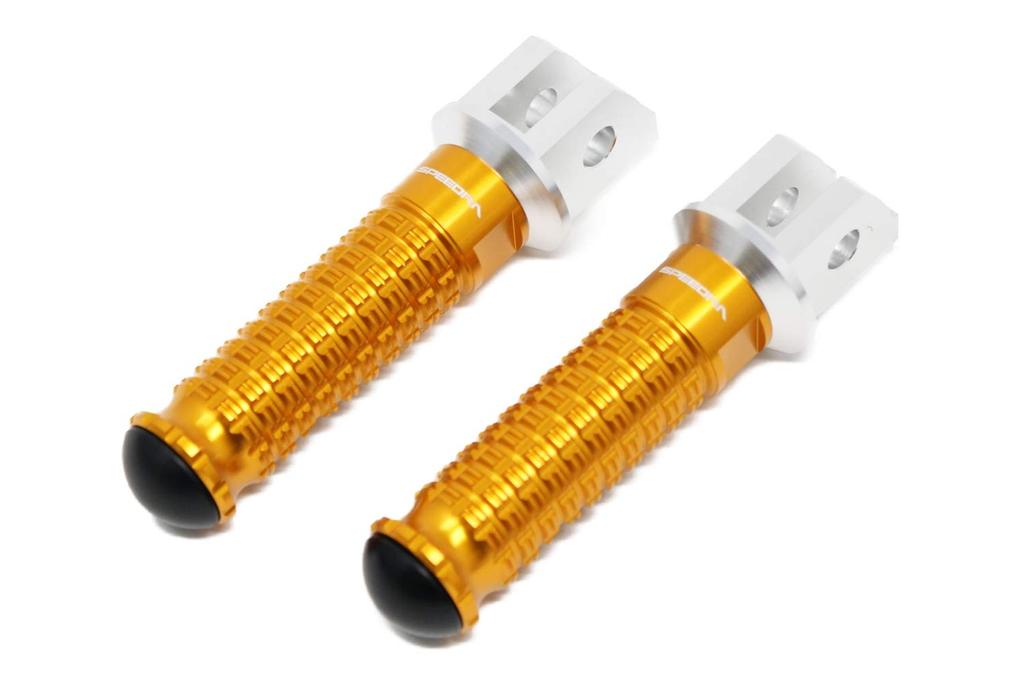 SSK Shaved Aluminum Step Standard Type For Riders Mounting Part Color: Silver Step Bar Color: Gold YAMAHA YZF-R25/YZF-R3/MT-25/MT-03