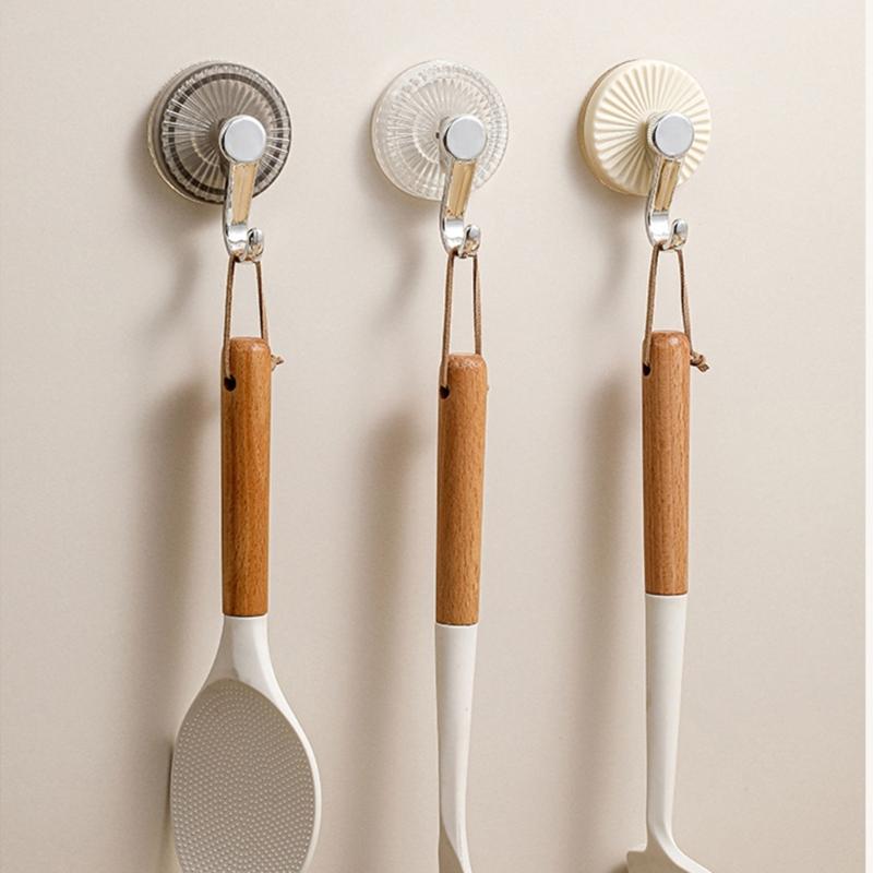 Functional Suction Cup Hooks Bathroom Towel Hangers Sturdy No Drill Installation For Wet Area Home Storage