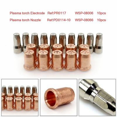 20 peças PR0117 Eletrodo de Plasma PD0114-10 Pontas 1,0 mm para Trafimet S75 Tocha de Corte