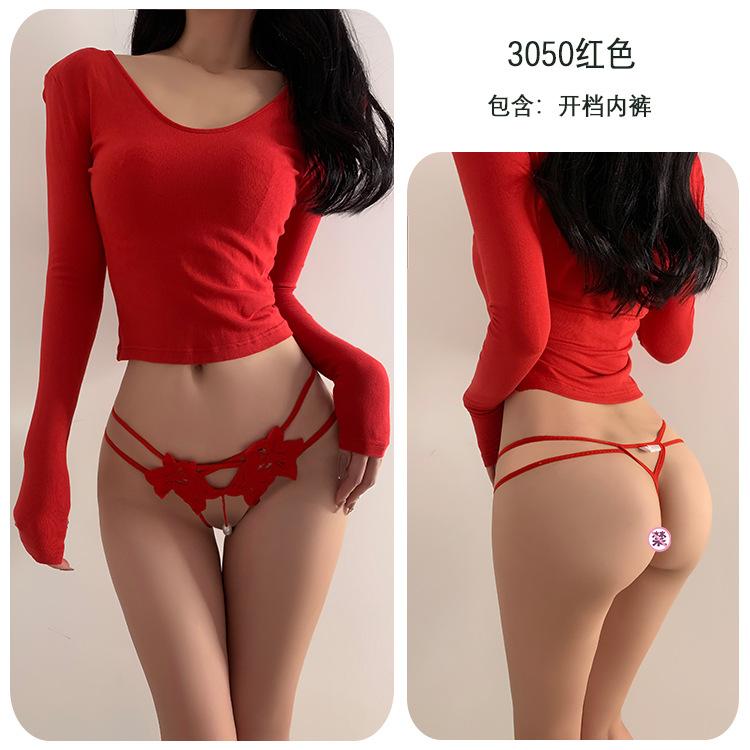 Sex Underwear Sexy Temptation Free T-pants Thong Open Crotch Sex Panties Women's Bed Passion