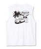 UNDEROFF Oversized Crew Neck Sleeveless Summer Beach T-Shirt White Black