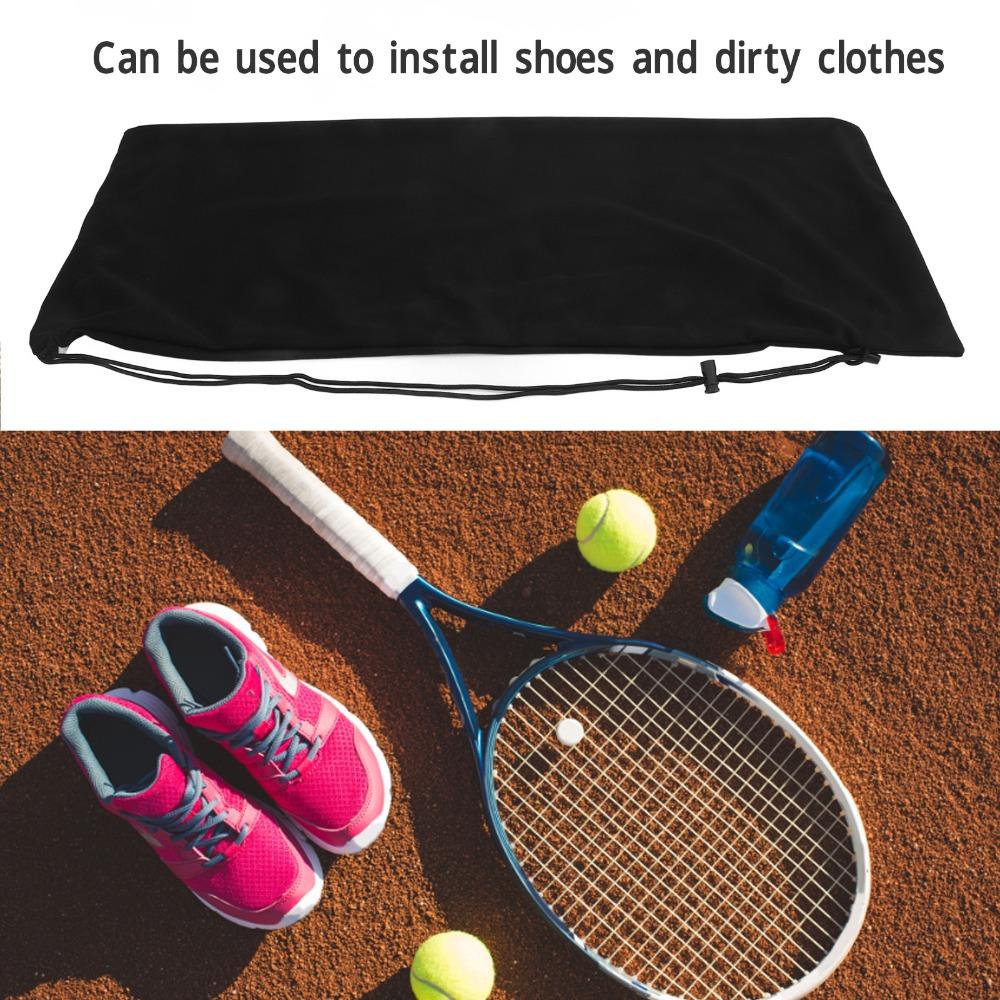 Adjustable Shoulder Strap Tennis Racket Storage Bag Soft Supple Drawstring Bag  Unisex