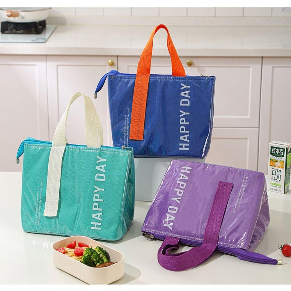Large Capacity Picnic Bag Large Opening Design Lunch Box Bag Meal Pouch Food Storage Bag School