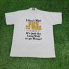 Vintage 80s Funny Work Humor Shirt Large 21x27 Spellout USA