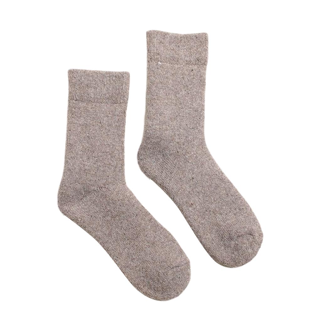 1 Pair Winter Socks Cold Weather Solid Color Thermal Hosiery Foot Warmer Breathable Comfortable Clothing Dressing Footwear