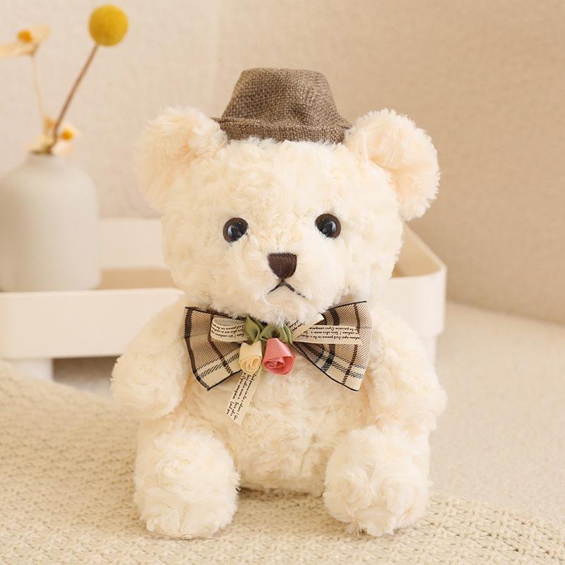 

Cute hug teddy bear doll plush toy love bear hug bear doll girl soothing doll 20cm（0.1kg）