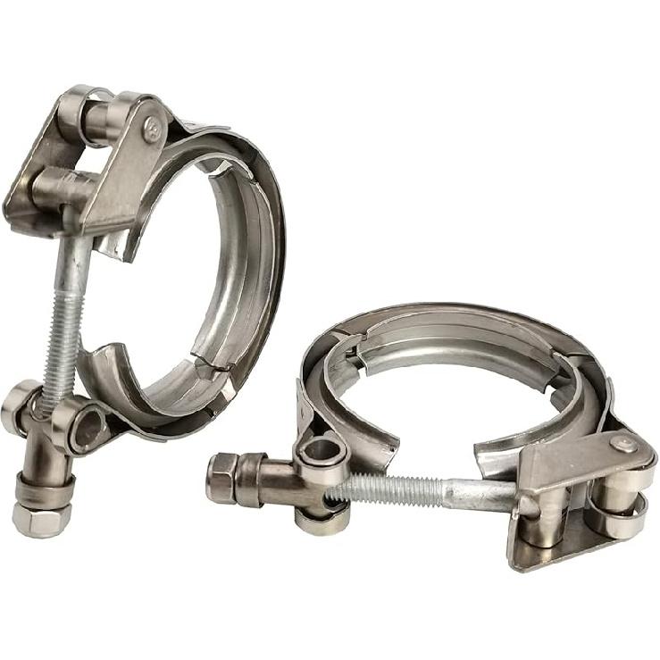 3 Inch V Band Clamp 304 Stainless Steel For Turbo Downpipes, 2 Pack