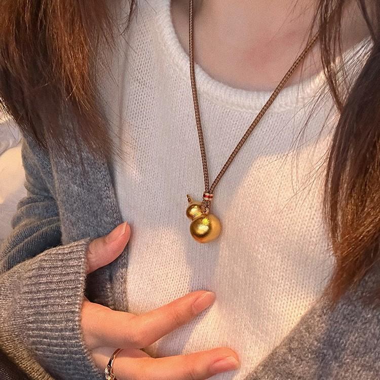 Female Niche New Chinese Style Gourd Pendant Necklace