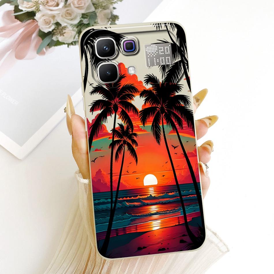 For Infinix Note 60 Pro Note60 Fashion Dusk Beach Painting Phone Case For Infinix Note 60 60Pro 5G Soft Silicone Covers Bumpers