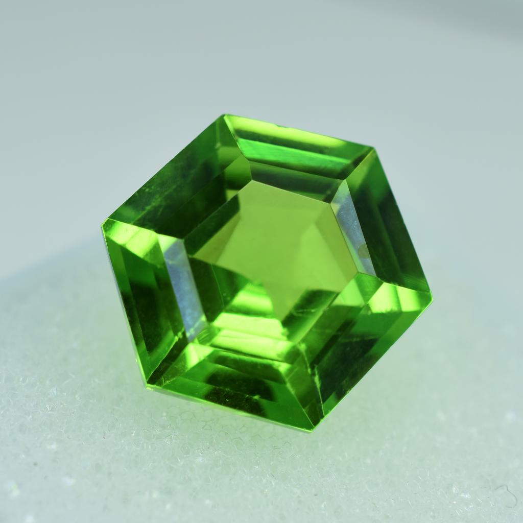 9.30 Ct Natural Rare Green Peridot Fancy Cut A Quality Loose Gemstone
