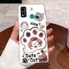 Jelly Casing For Honor 9X Lite 9XLite Capa Coque Clear Silicone Soft TPU Back Cover Cute Cat Rabbit Heart Protective Case Fundas