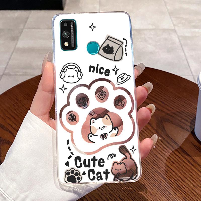 Jelly Casing For Honor 9X Lite 9XLite Capa Coque Clear Silicone Soft TPU Back Cover Cute Cat Rabbit Heart Protective Case Fundas