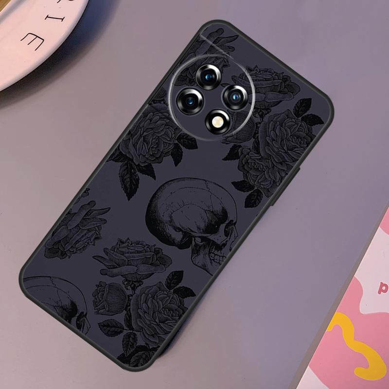 Skull Gothic Creepy Pastel Goth Case For OnePlus 12R 10T 10R 9RT 9 10 Pro OnePlus 12 11 Nord 3 2T CE 2 Lite N20 N10 Cover