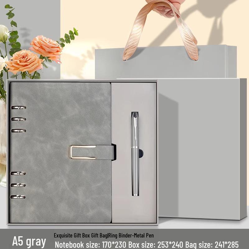 Custom 5-Ring Binder Notebook Gift Set for Students & Professionals