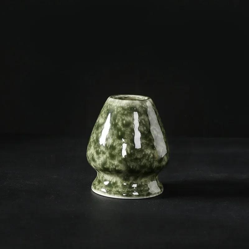 Matcha Whisk Holder Tea Ceremony Matcha Bowl Traditional Matcha Ceremony Starter Ceramic Chasen Whisk Stand for Beginner
