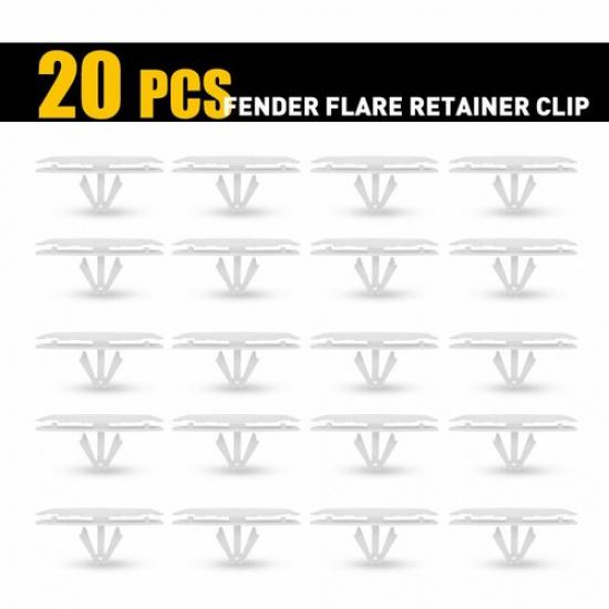 20PCS Hardware Flare Fender Clips Mounting Fit Jeep Wrangler JL Gladiator 18-20