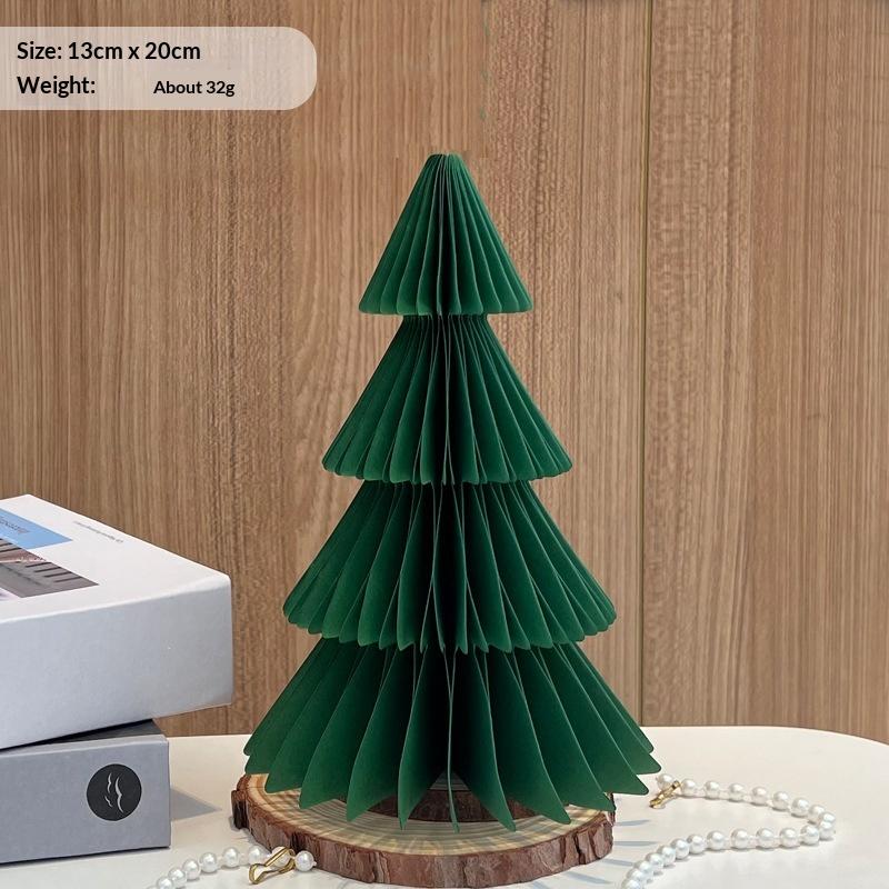 Large Xmas Tree Decoration; 3D Folding Paper Honeycomb Ball for Desktop & Hanging Christmas Ornament Navidad Decoraciones.