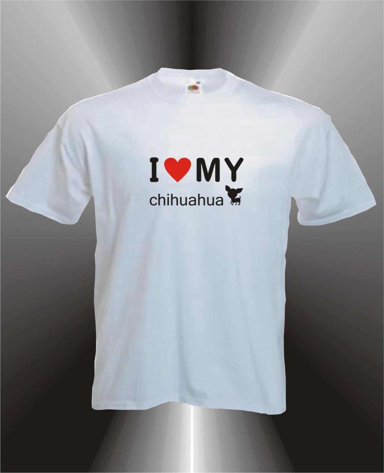 I LOVE MY CHIHUAHUA - FUNNY SLOGAN Womens T-Shirt S