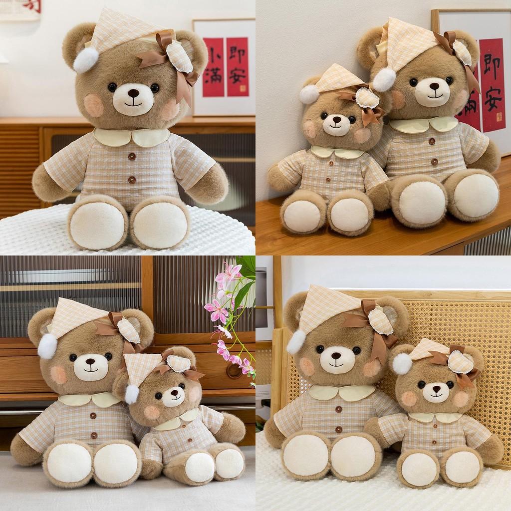 Cute Pajamas And Hats Teddy Bears Plush Toys Doll Children Toy For Kids And Home Decor