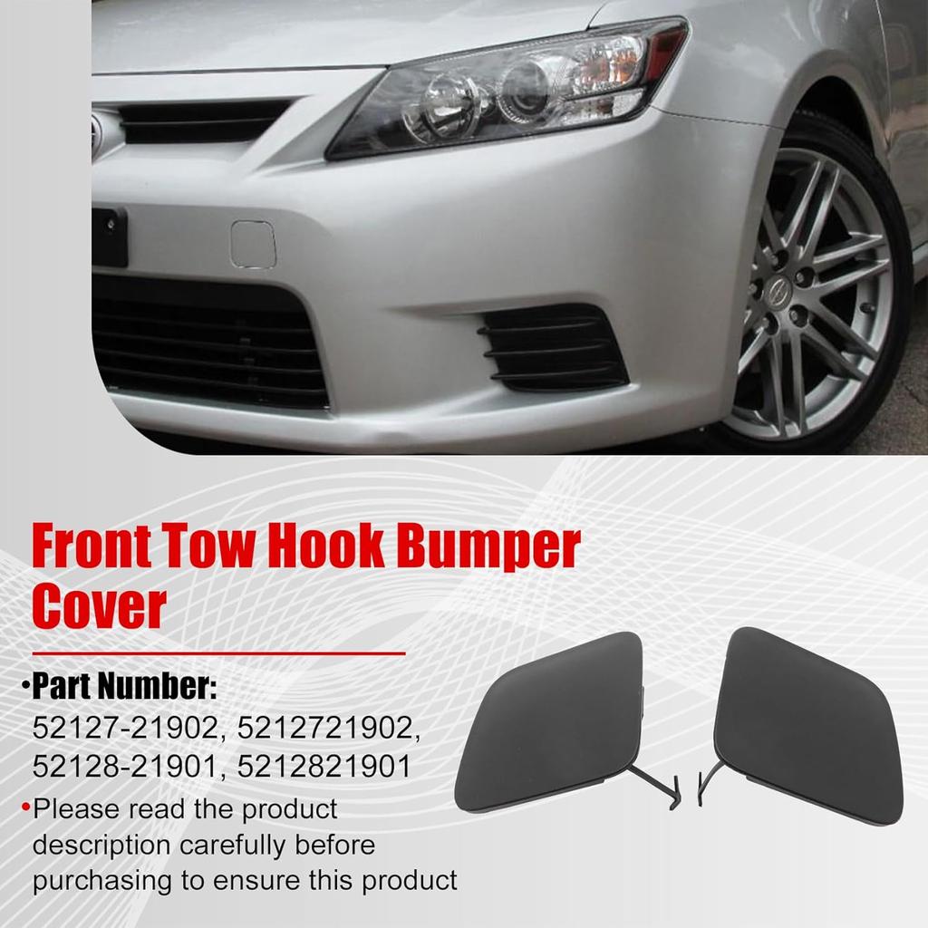 FZJDSD Front Tow Hook Bumper Cover Compatible with Scion TC 2011-2013 Replace 52127-21902,52128-21901, 5212721902, 5212821901