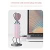 Professional USB Noise Reduction Pink Condenser Microphone For Mobile Phone PC Computer Live Streaming