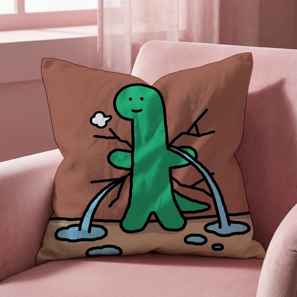 Cartoon Art Joguman Cushion Cover Multi-Scene Pillow Cover for Home & Car - Reversible, Soft & Durable for Daily Use