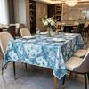 Home Kitchen Dining Party Use Durable Rectangle Washable Fabric Cotton Linen Tablecloth