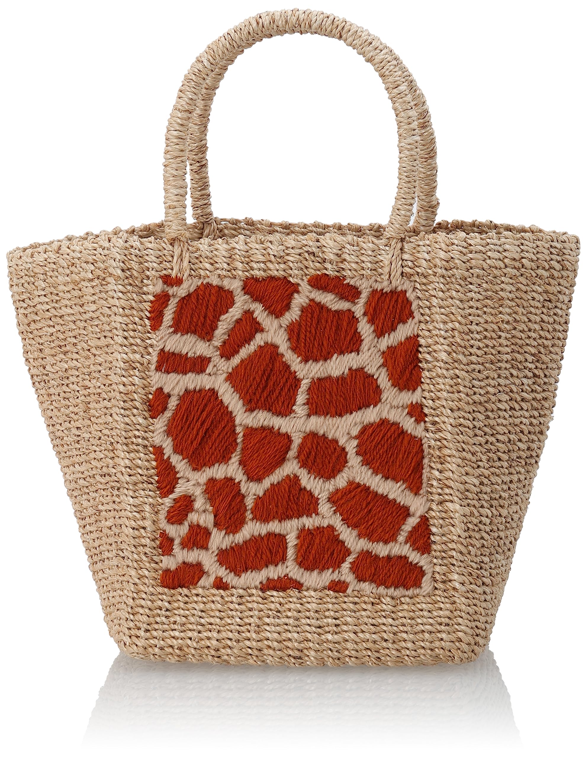 

Handbag ANIMAL EMBROIDERY BASKET Giraffe [HALIN] Women s (422)