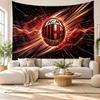 AC Milan Wall Tapestry, Soft Fabric Wall Hanging, Decorative Backdrop For Bedroom Home Wall Art