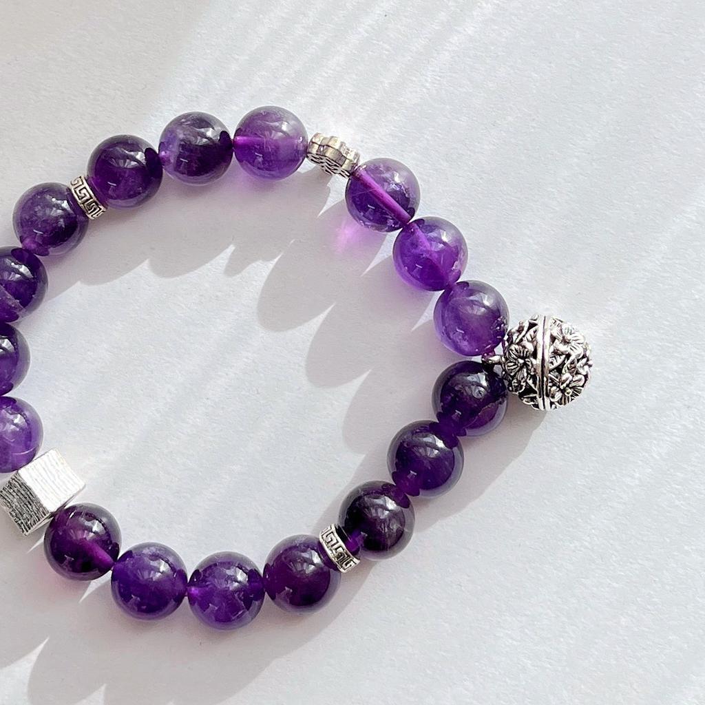 10Mm Design Natural Amethyst Bracelet Bracelet