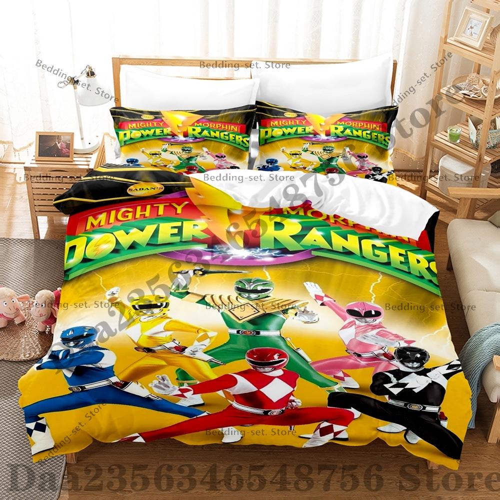 Comforter Personality Mighty Morphin Bedding Set Single Twin Full Queen King Size Bed Set Kids Bedroom s Anime Bed