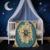 Retro Compass and World Map Blanket Flannel Warm Soft Throw Blanket For Room Sofa Childish Birthday Gifts