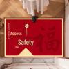 2026 New Year Red Non-slip Wear-resistant Entrance Door Mat Rug for Home and Hallway