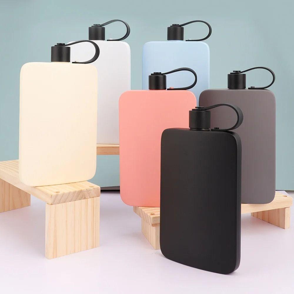 Square Shape Wine Flask Large Capacity Flat Kettle Portable Hip Flask  Travel Drinking
