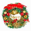 LED Christmas Wreath Big Bowknot Star Artificial Wreaths Merry Christmas Decorative Garland Door Window Wall Hanging Wreaths