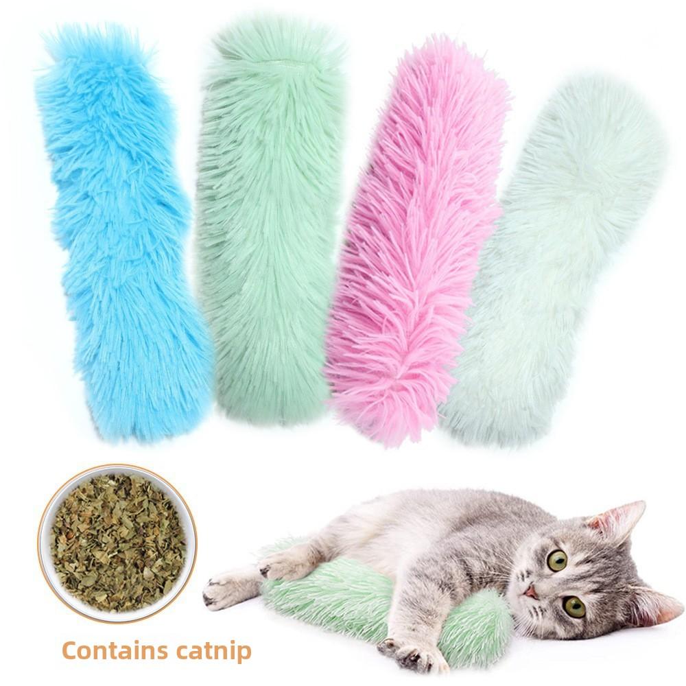 The Long Plush Strip Throw Pillow Contains Catnip Cat Pillows, Companion Cat Toys and Pet Supplies