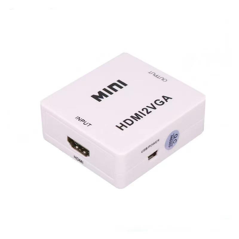 HDTV to AV Converter Box: White Series HDMI/VGA/AV Connector for Game Console to TV