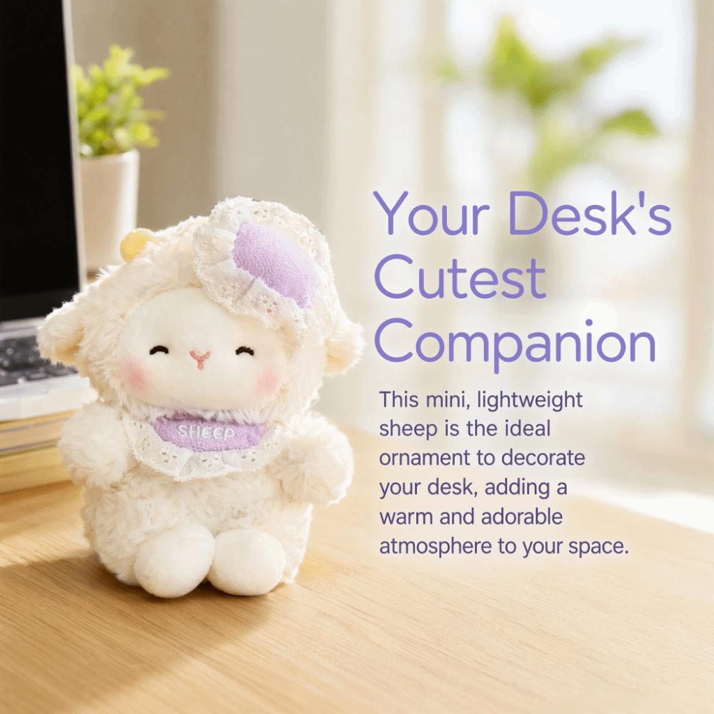 Cute Plush Sheep Plush Toy Pp Cotton Cartoon Sheep Shape Lamb Doll Bag Pendant Charm Backpack Hanging Decor