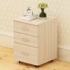 Mobile Lockable Filing Cabinet with Three Drawers - Floor-standing Storage for Office or Bedside