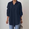 ZANZEA Women Turn Down Collar Loose Casual Long Sleeve Button Blouse